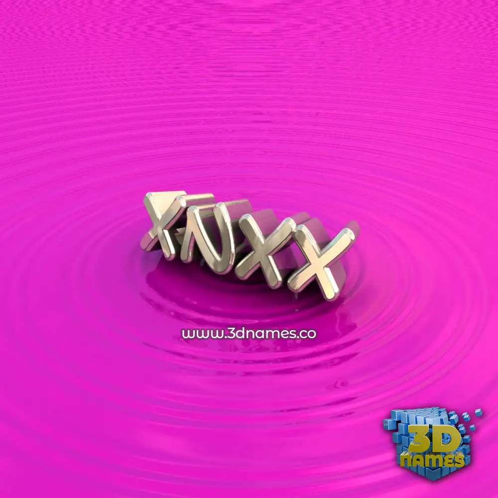 xnxx in Pink Graffiti style - 3D name wallpaper