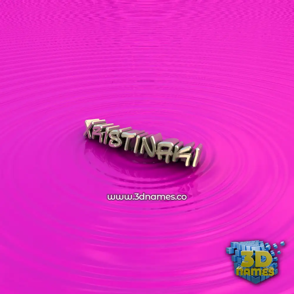 xristinaki in Pink Graffiti style - 3D name wallpaper