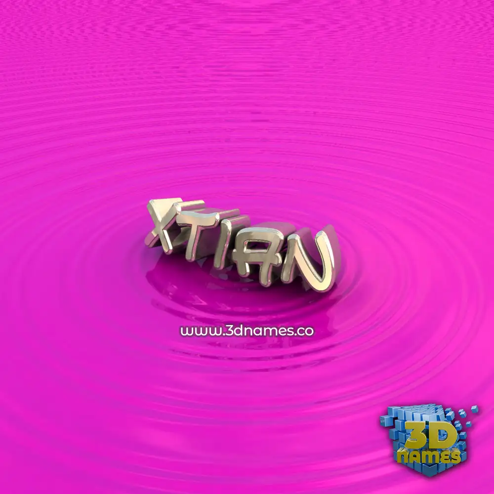xtian in Pink Graffiti style - 3D name wallpaper