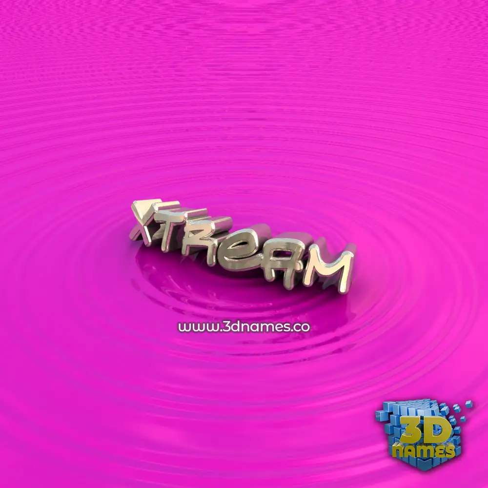 xtream in Pink Graffiti style - 3D name wallpaper
