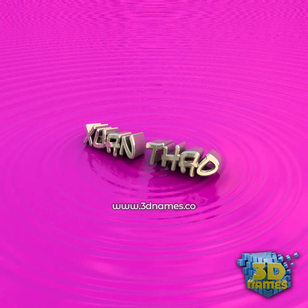xuan thao in Pink Graffiti style - 3D name wallpaper