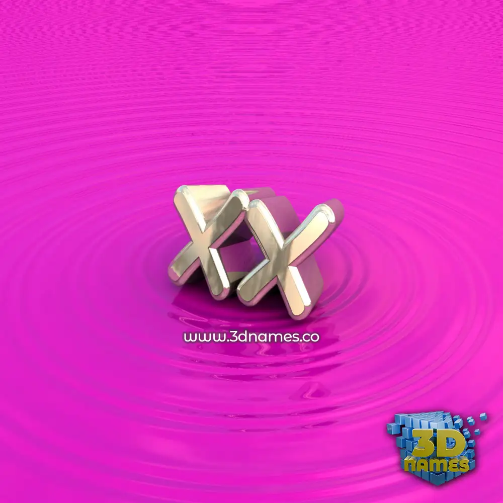 xx in Pink Graffiti style - 3D name wallpaper