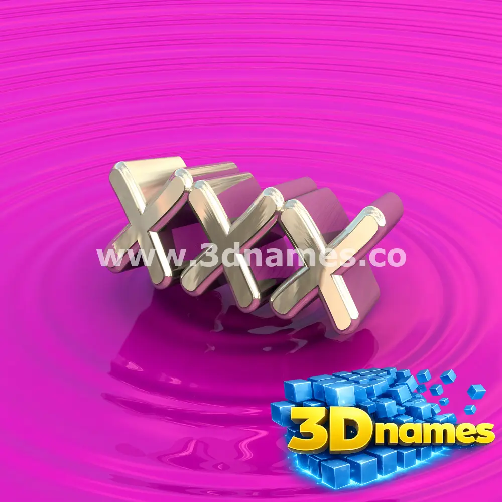 xxx in Pink Graffiti style - 3D name wallpaper