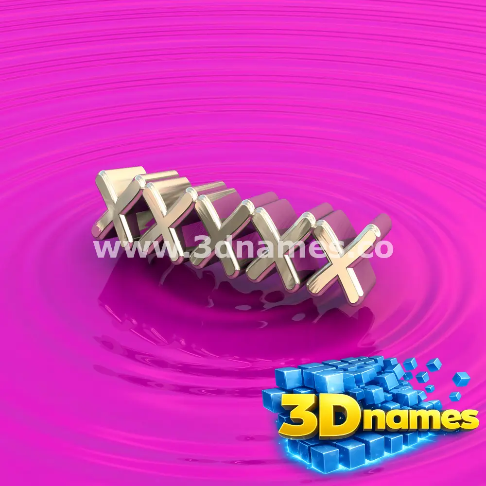 xxxxx in Pink Graffiti style - 3D name wallpaper