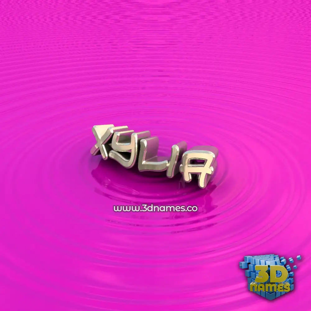 xylia in Pink Graffiti style - 3D name wallpaper