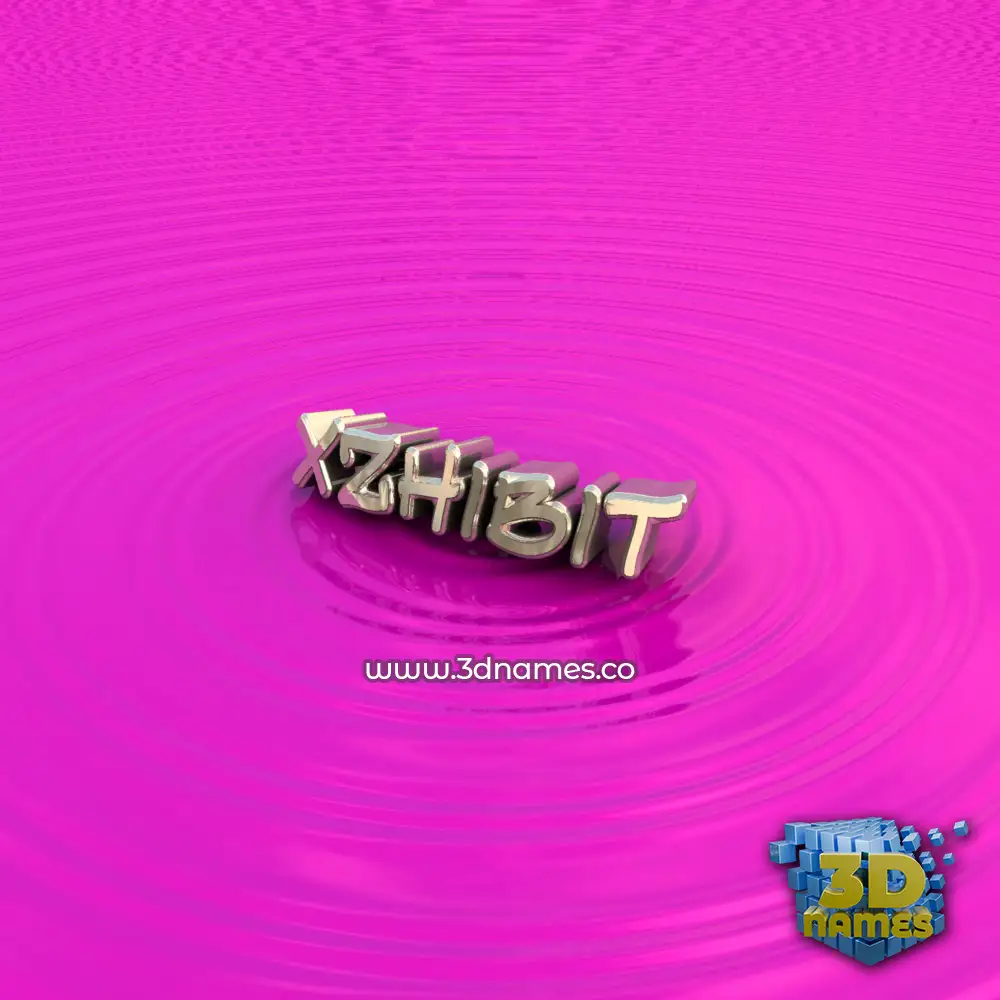 xzhibit in Pink Graffiti style - 3D name wallpaper