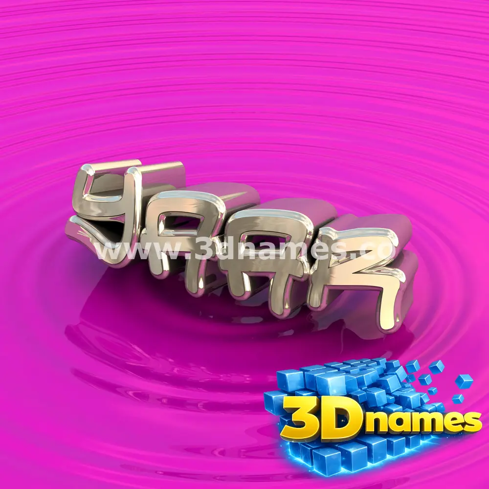 yaar in Pink Graffiti style - 3D name wallpaper
