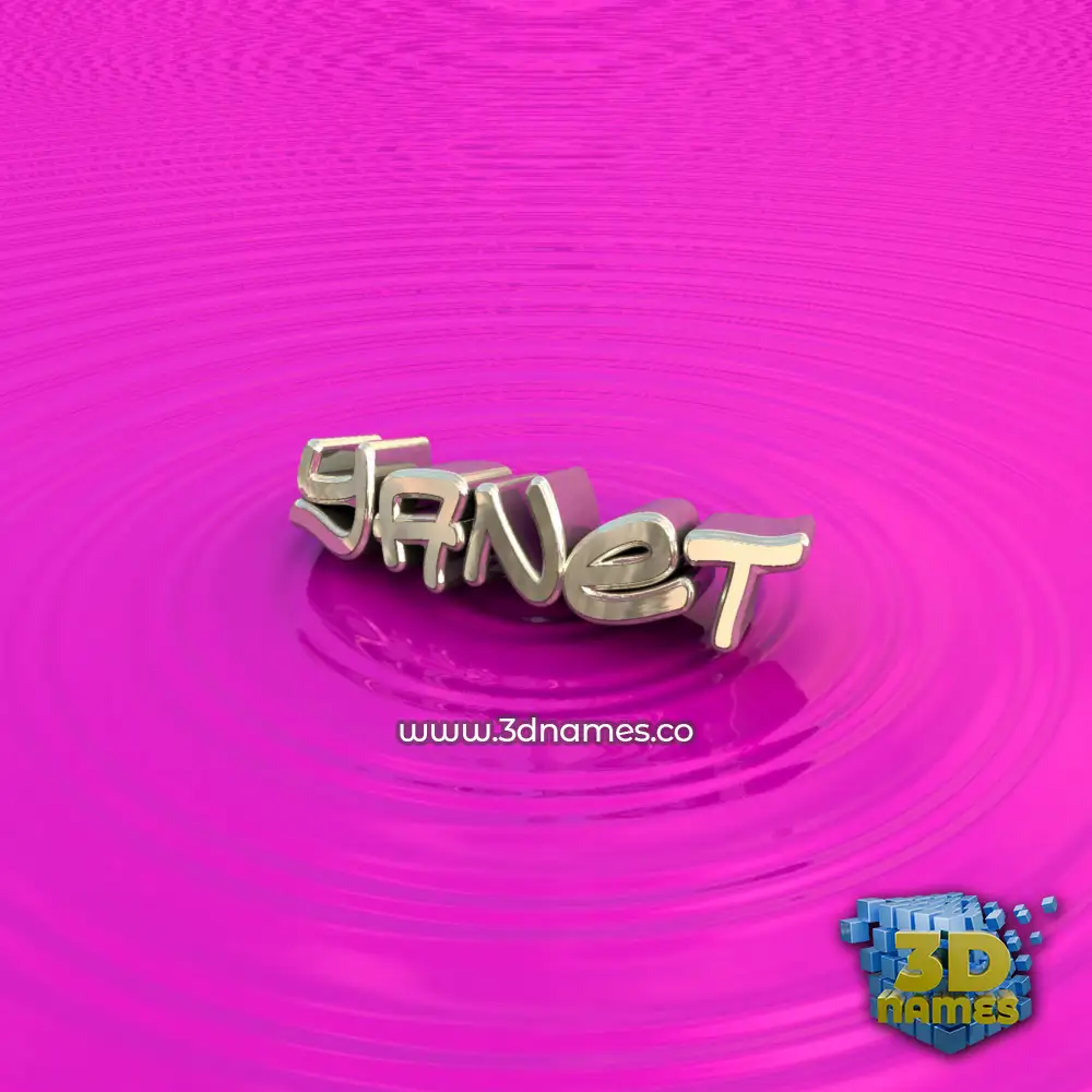 yanet in Pink Graffiti style - 3D name wallpaper