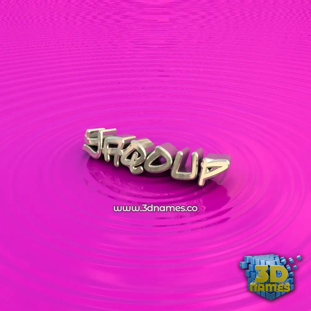 yaqoup in Pink Graffiti style - 3D name wallpaper