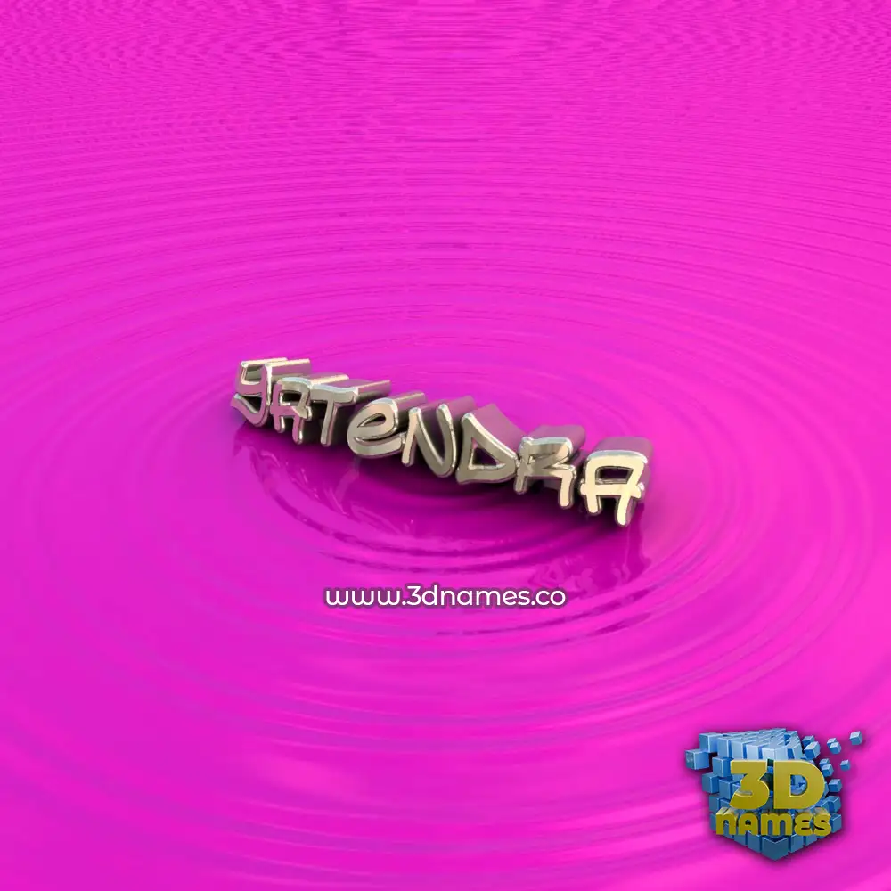 yatendra in Pink Graffiti style - 3D name wallpaper