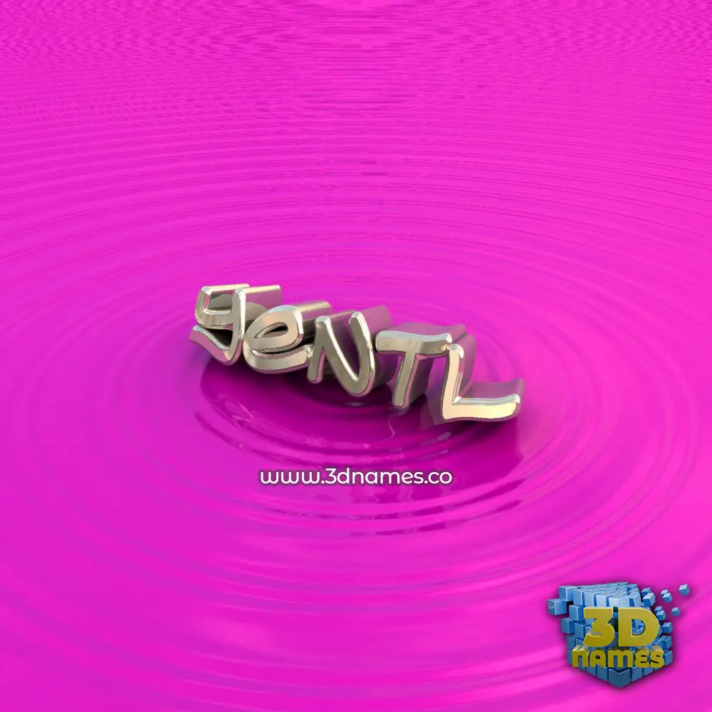 yentl in Pink Graffiti style - 3D name wallpaper