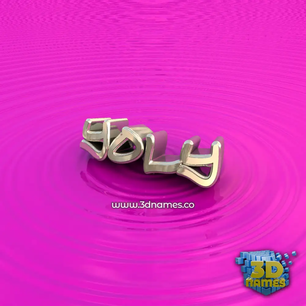 yoly in Pink Graffiti style - 3D name wallpaper