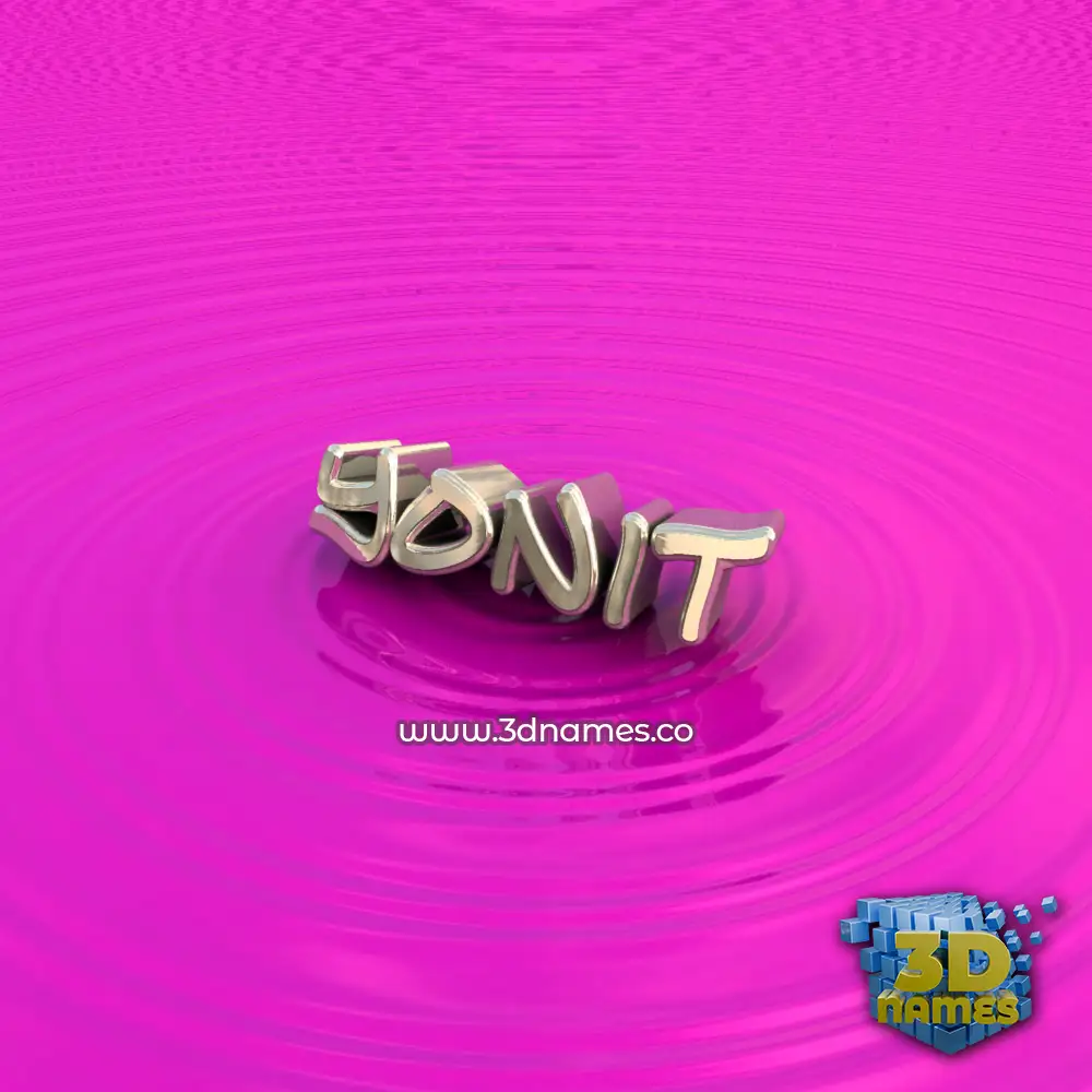 yonit in Pink Graffiti style - 3D name wallpaper