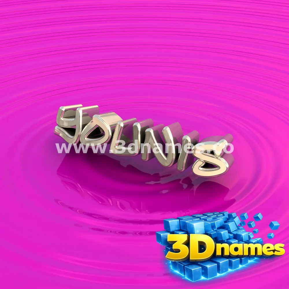 younis in Pink Graffiti style - 3D name wallpaper
