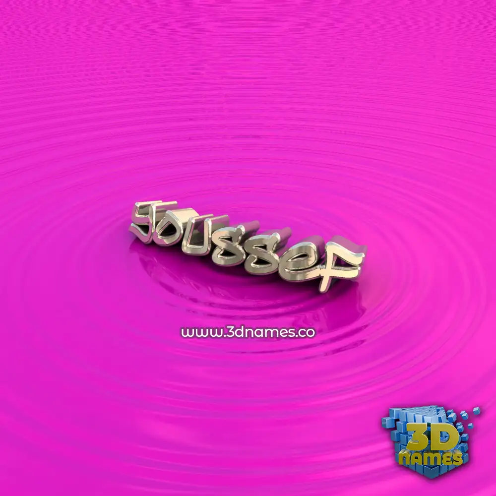 youssef in Pink Graffiti style - 3D name wallpaper