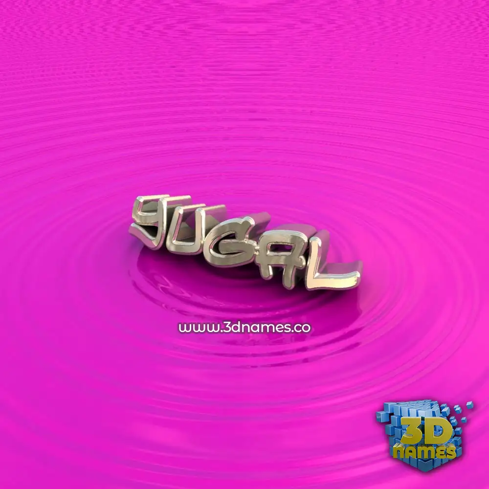 yugal in Pink Graffiti style - 3D name wallpaper