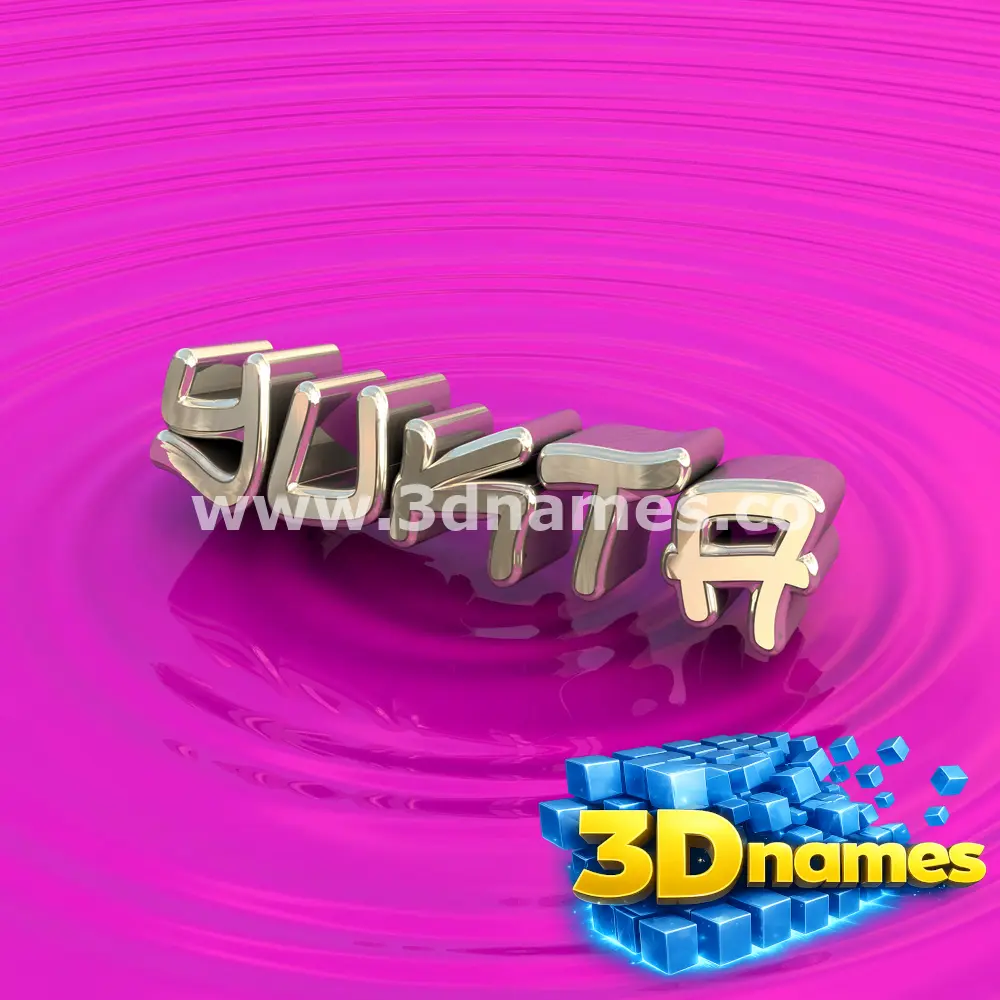 yukta in Pink Graffiti style - 3D name wallpaper