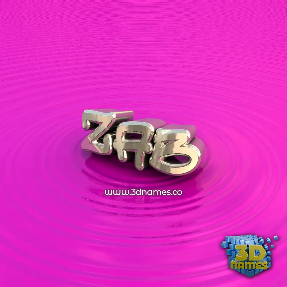 zab in Pink Graffiti style - 3D name wallpaper