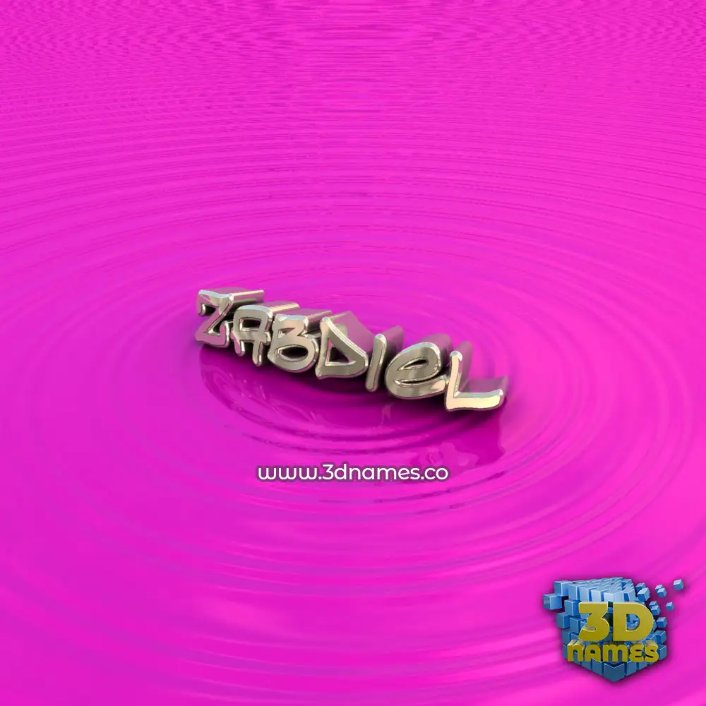 zabdiel in Pink Graffiti style - 3D name wallpaper