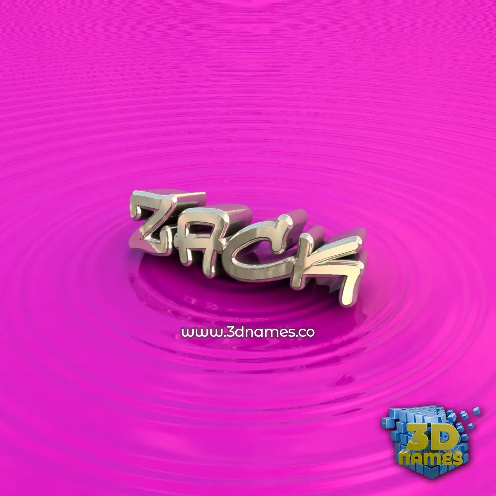 zack in Pink Graffiti style - 3D name wallpaper
