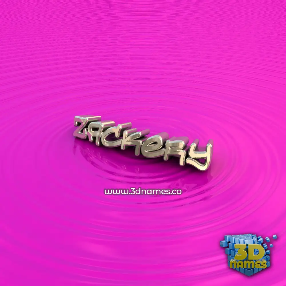 zackery in Pink Graffiti style - 3D name wallpaper