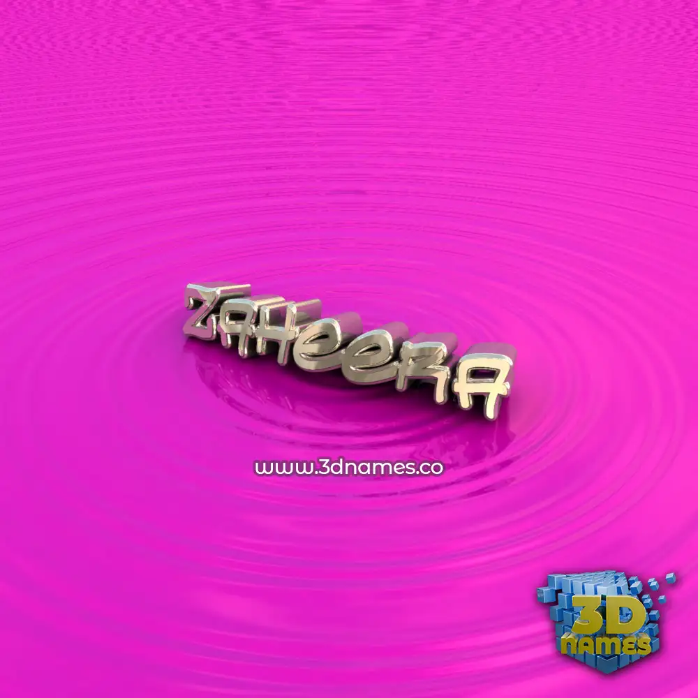 zaheera in Pink Graffiti style - 3D name wallpaper