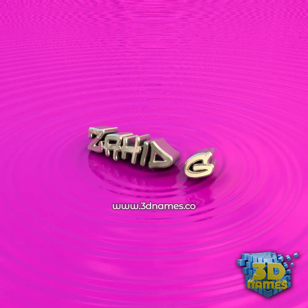 zahid g in Pink Graffiti style - 3D name wallpaper