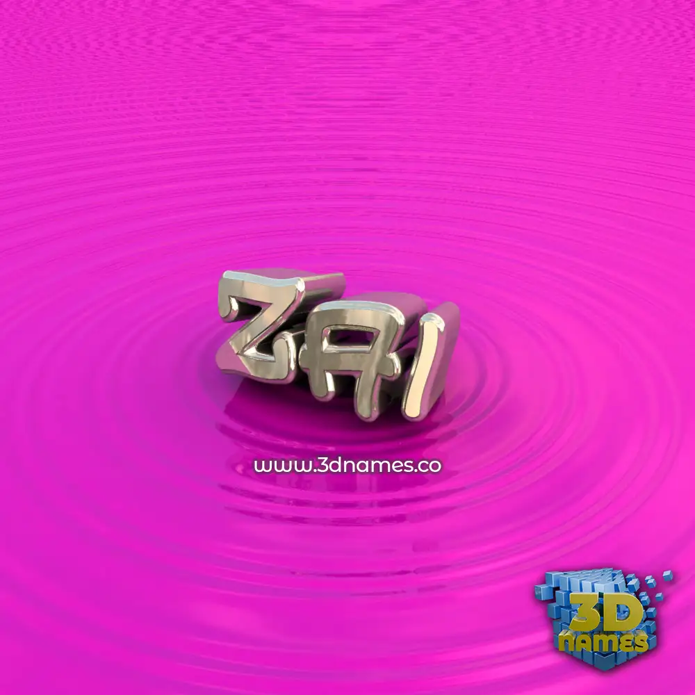 zai in Pink Graffiti style - 3D name wallpaper