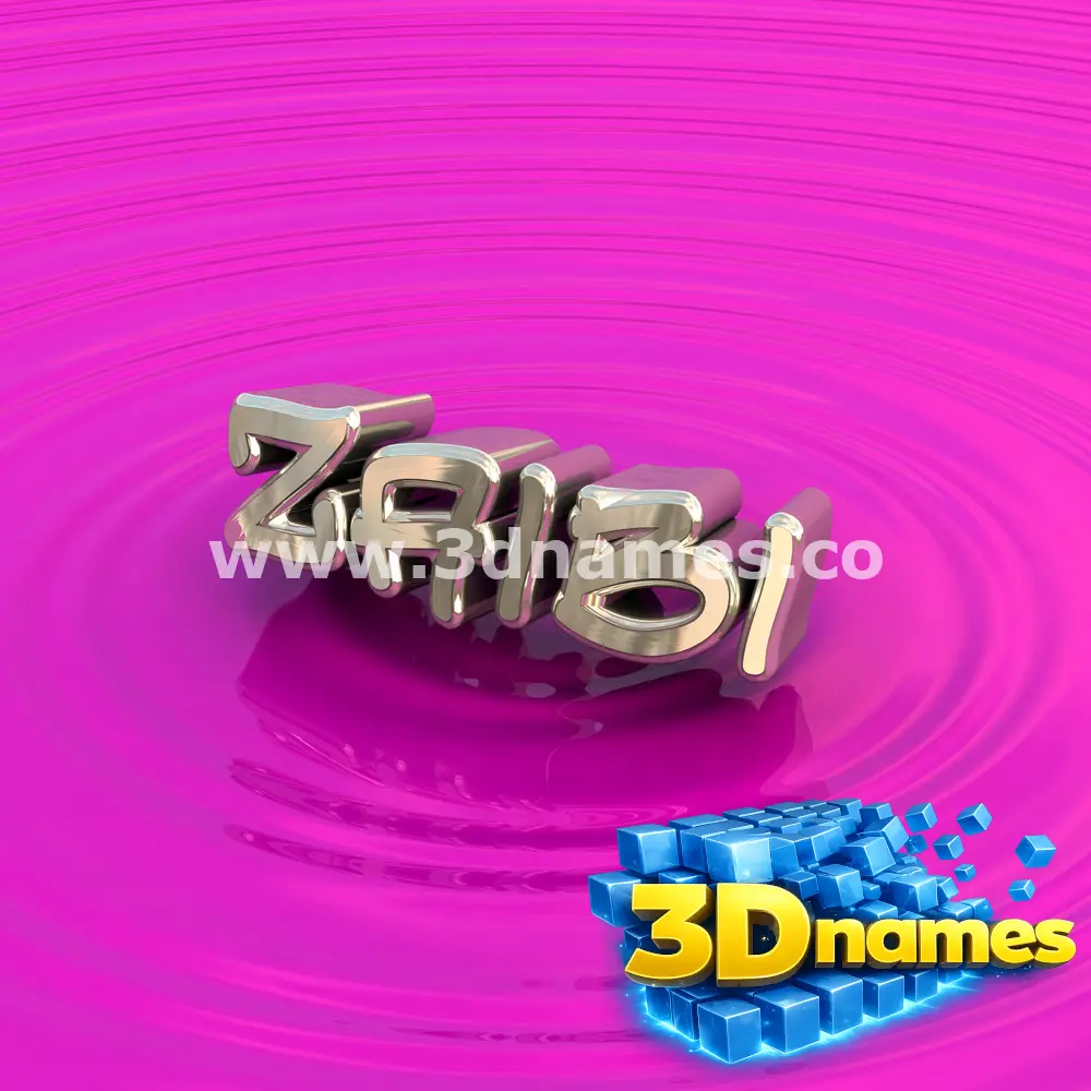 zaibi in Pink Graffiti style - 3D name wallpaper