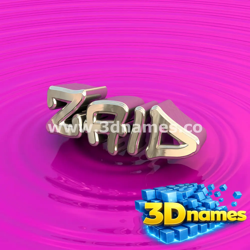 zaid in Pink Graffiti style - 3D name wallpaper