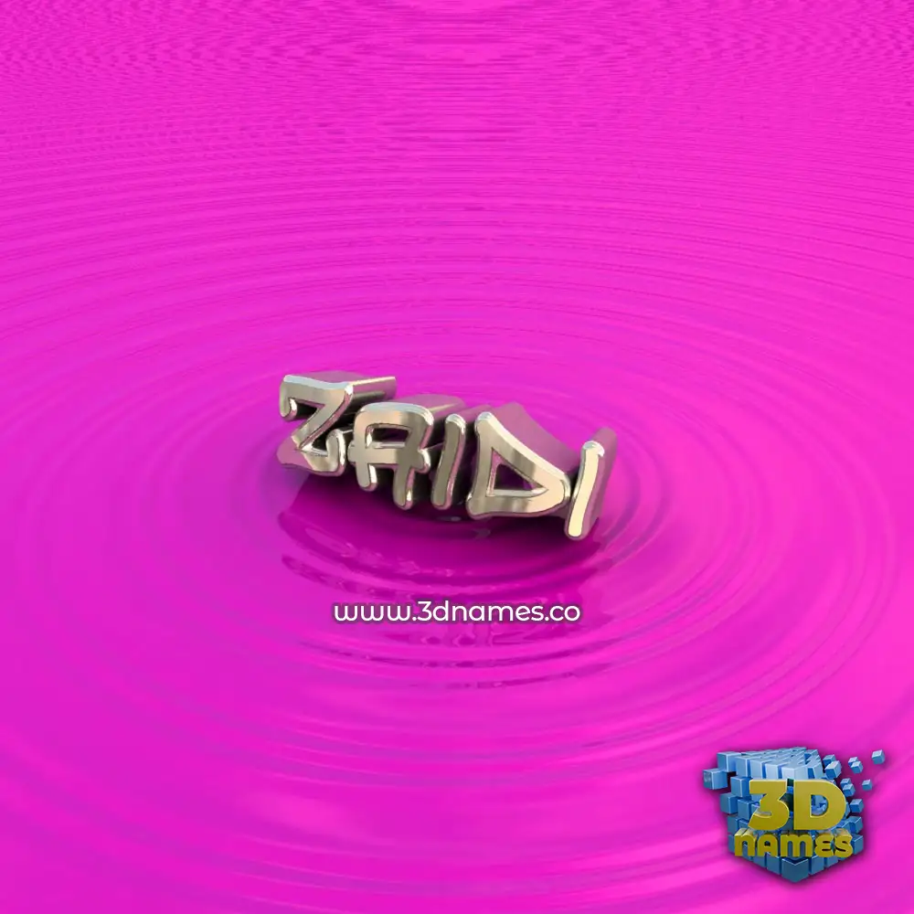 zaidi in Pink Graffiti style - 3D name wallpaper
