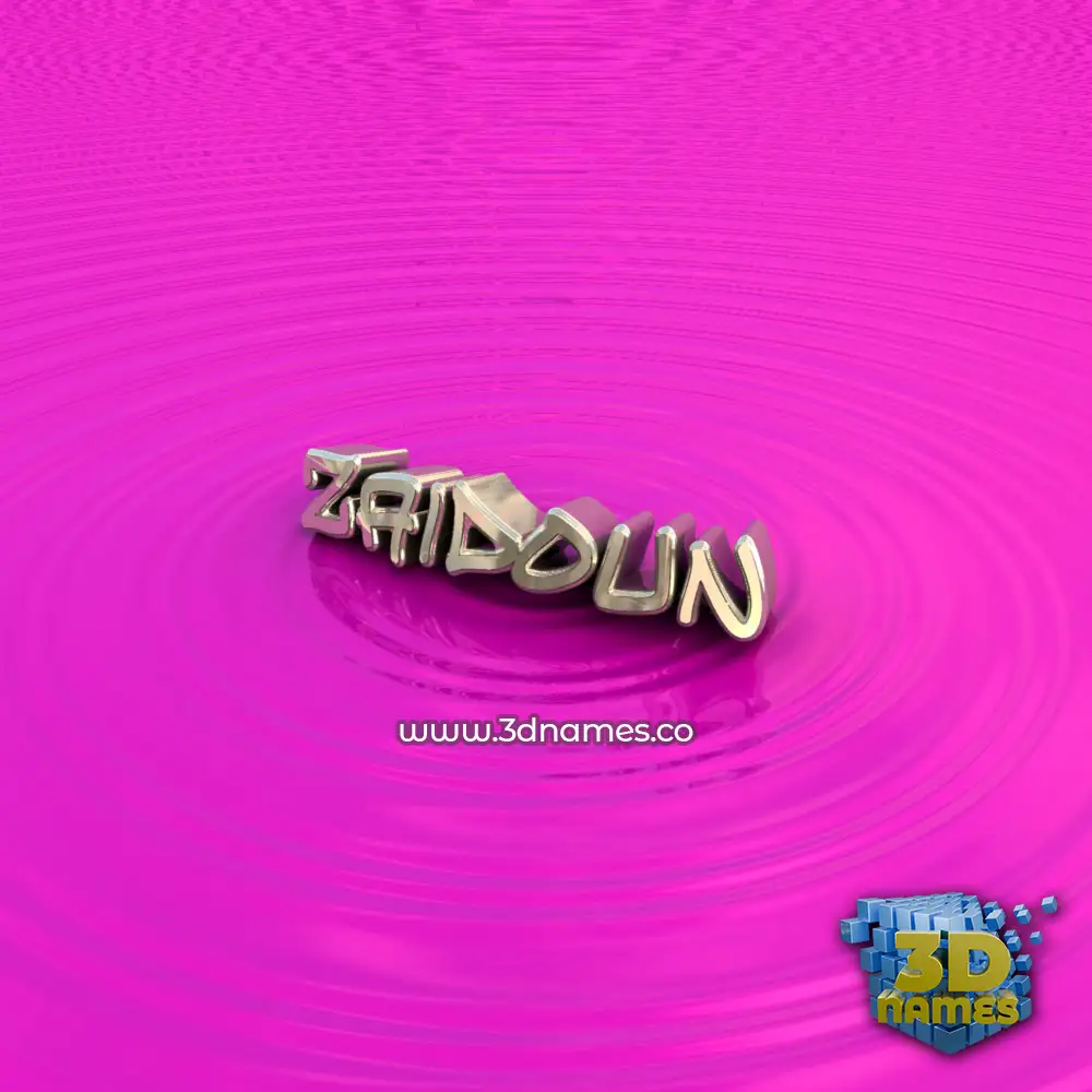 zaidoun in Pink Graffiti style - 3D name wallpaper