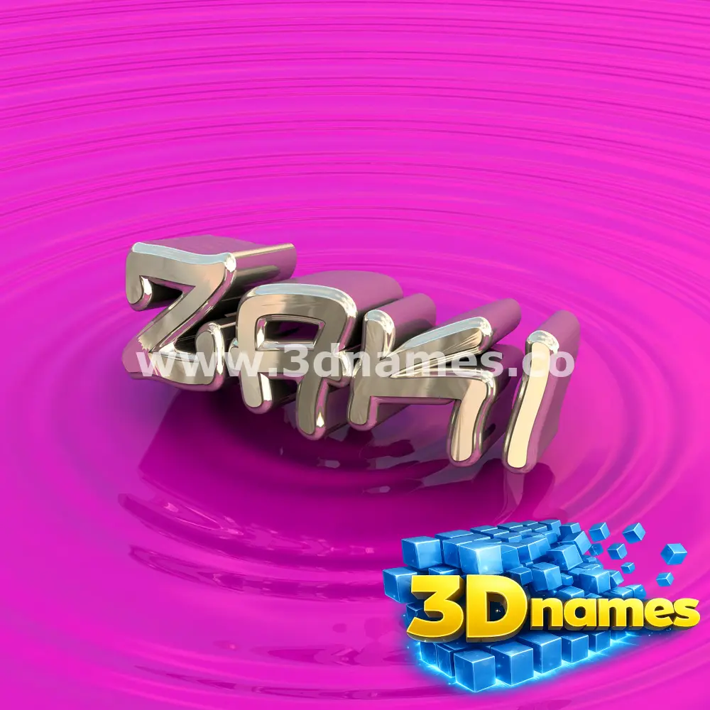 zaki in Pink Graffiti style - 3D name wallpaper