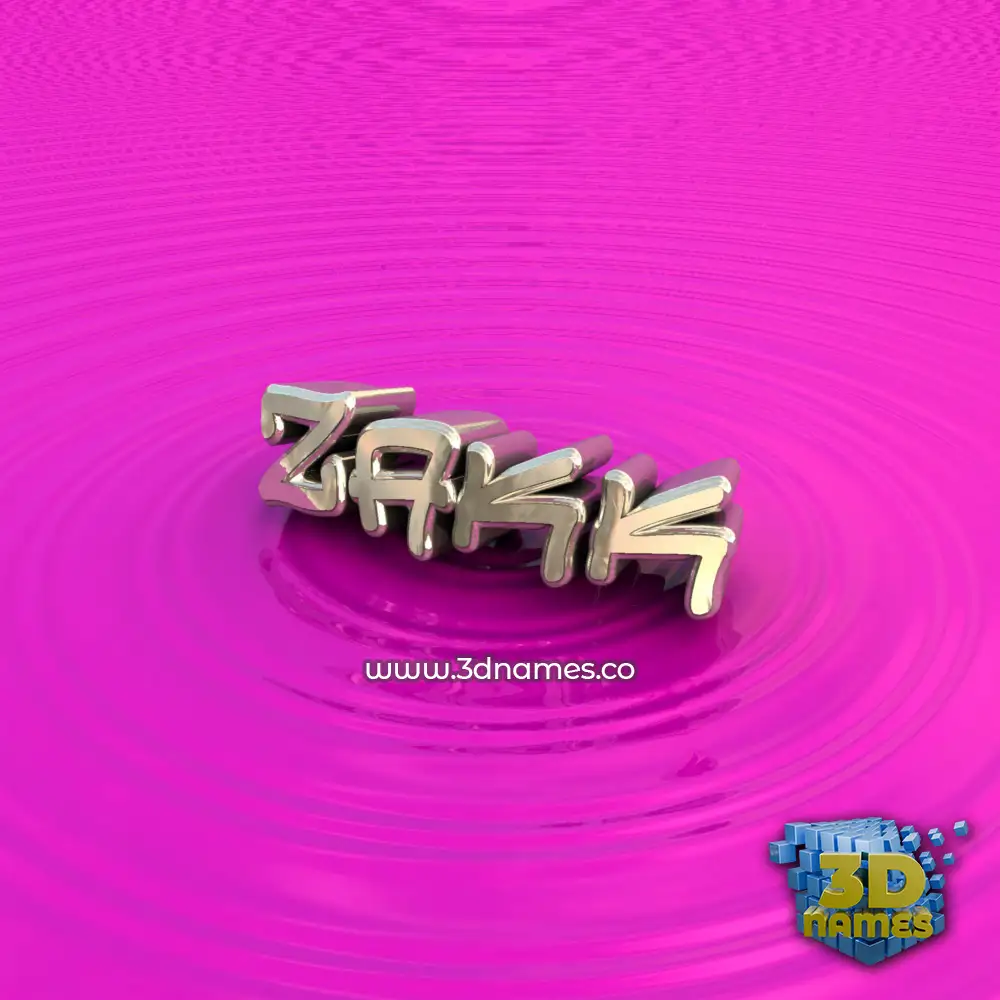 zakk in Pink Graffiti style - 3D name wallpaper