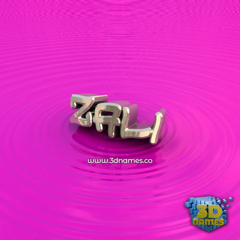 zali in Pink Graffiti style - 3D name wallpaper