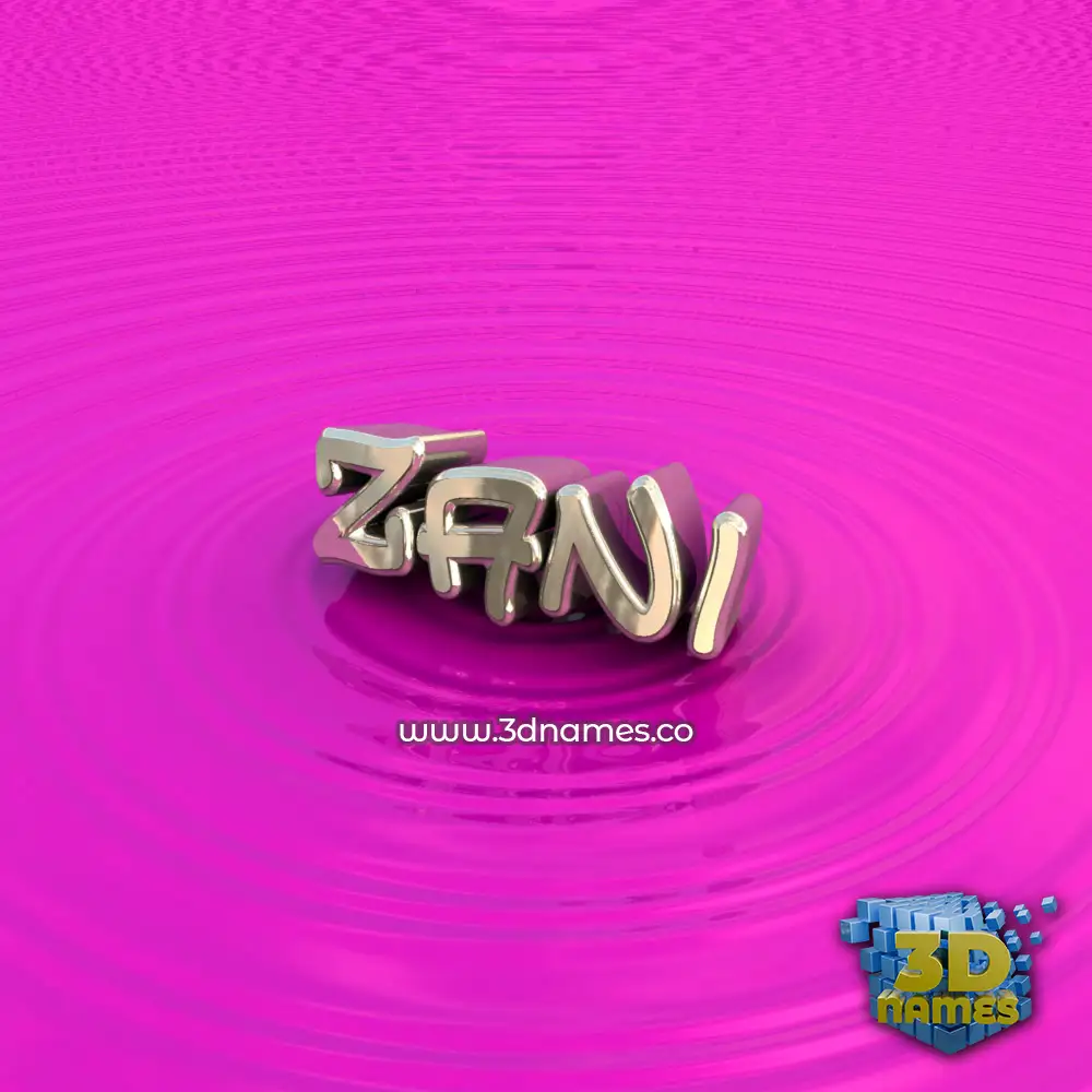 zani in Pink Graffiti style - 3D name wallpaper