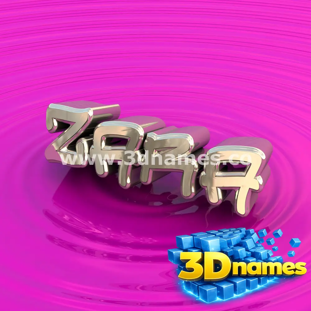zara in Pink Graffiti style - 3D name wallpaper