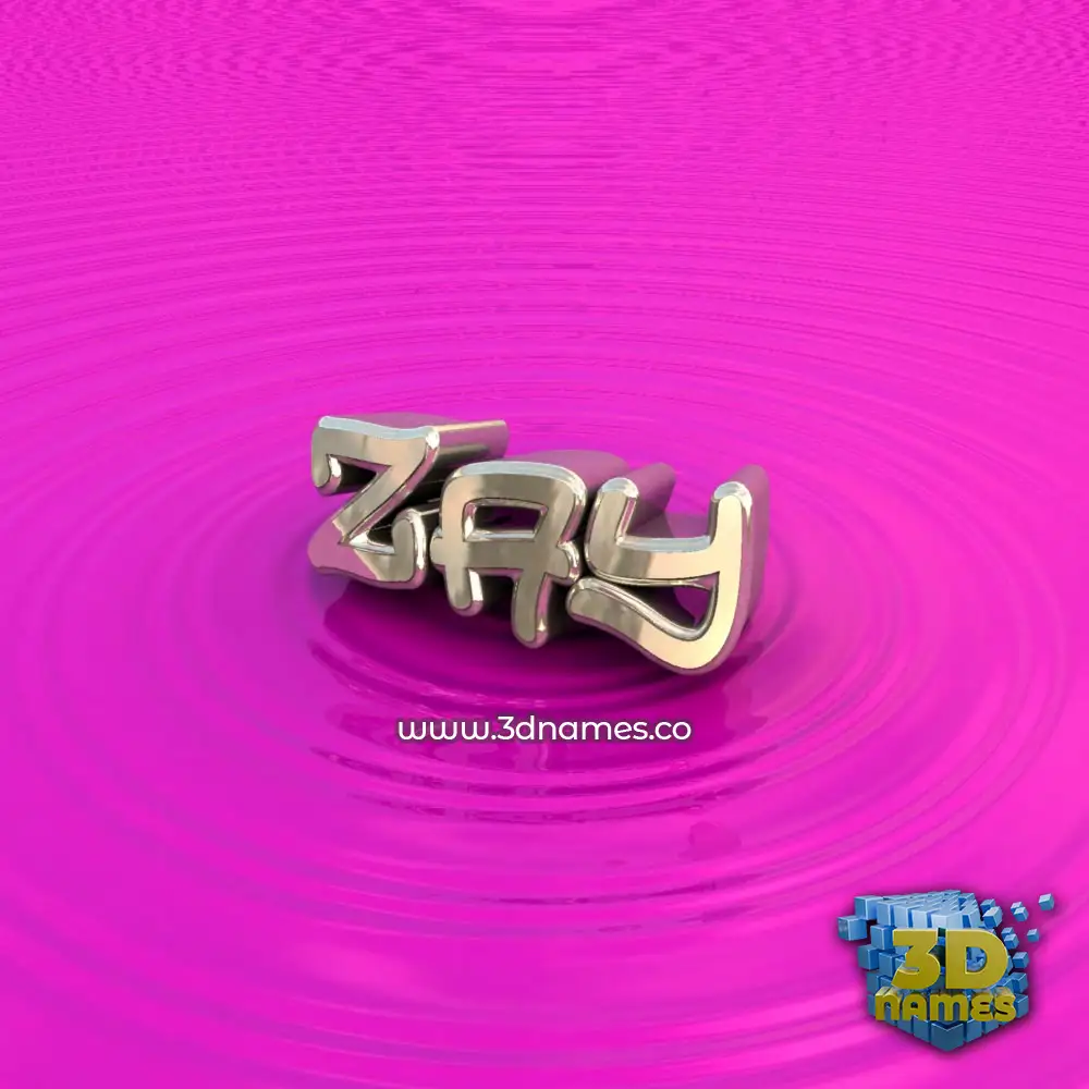 zay in Pink Graffiti style - 3D name wallpaper