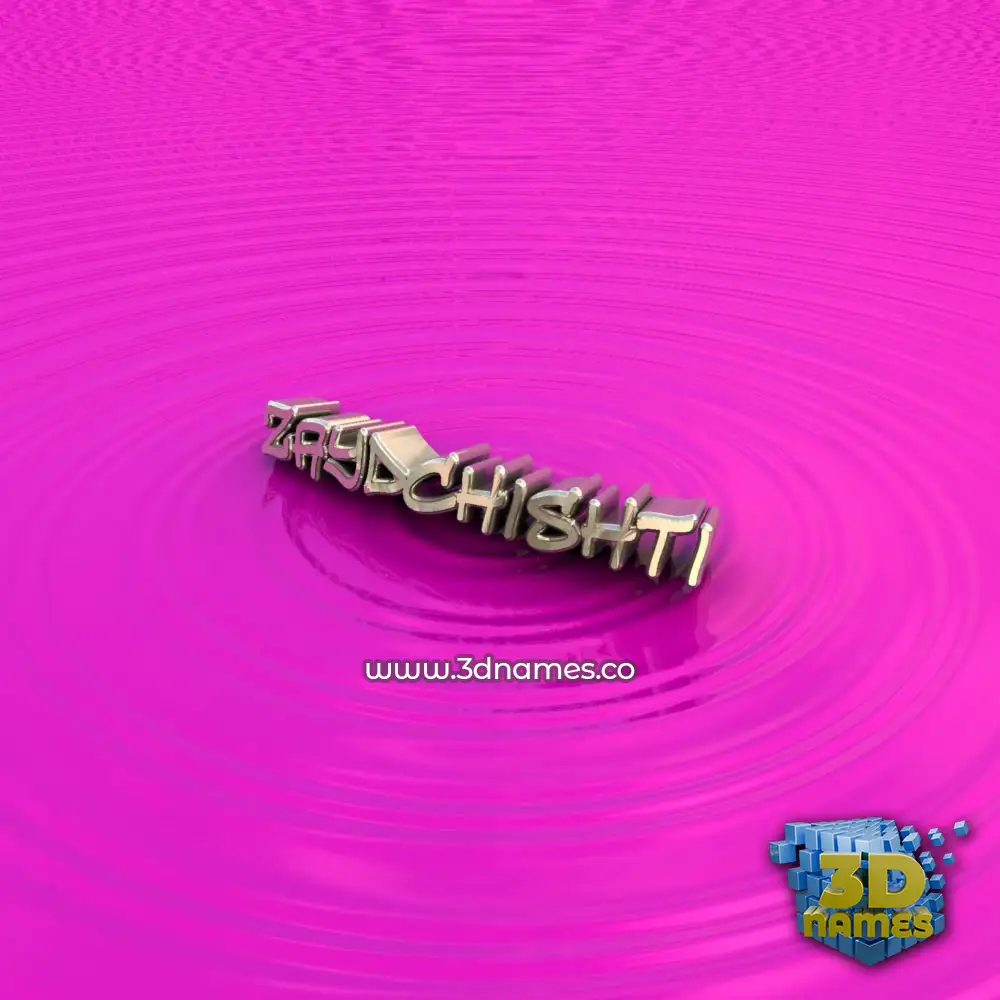 zaydchishti in Pink Graffiti style - 3D name wallpaper