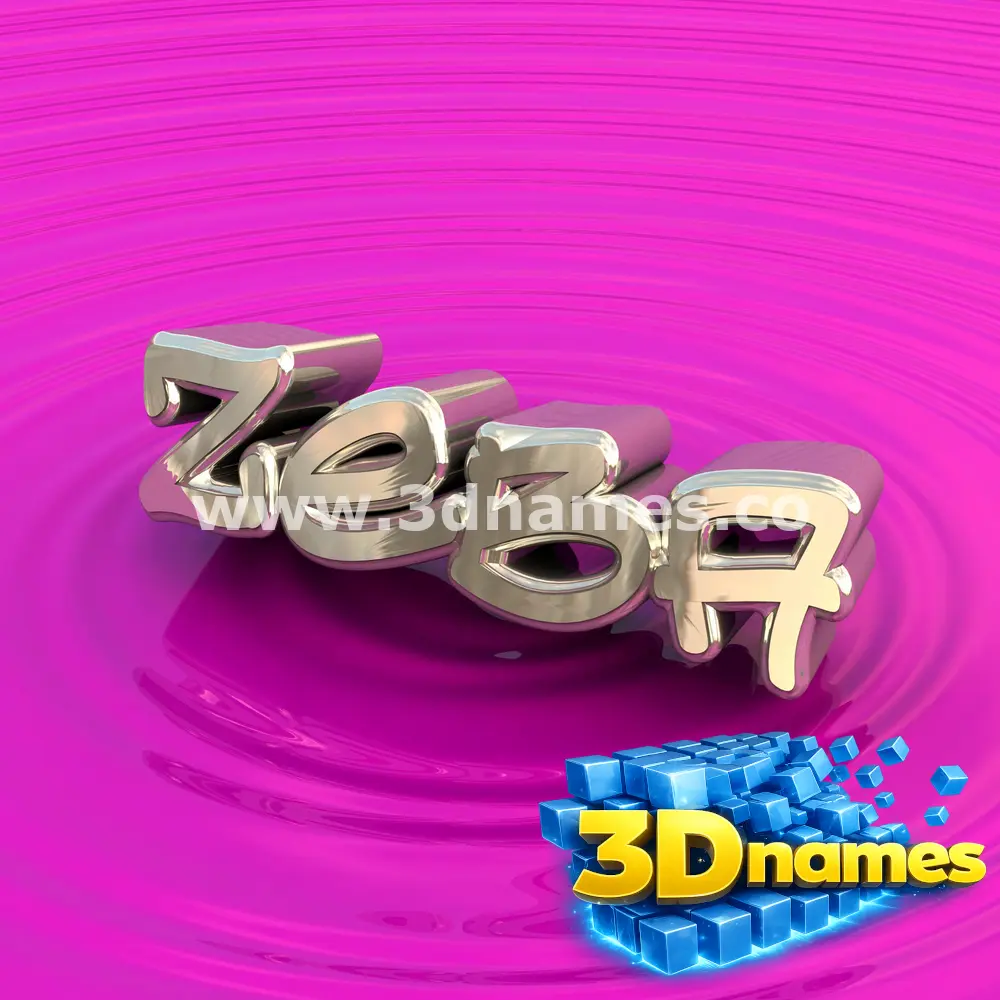 zeba in Pink Graffiti style - 3D name wallpaper