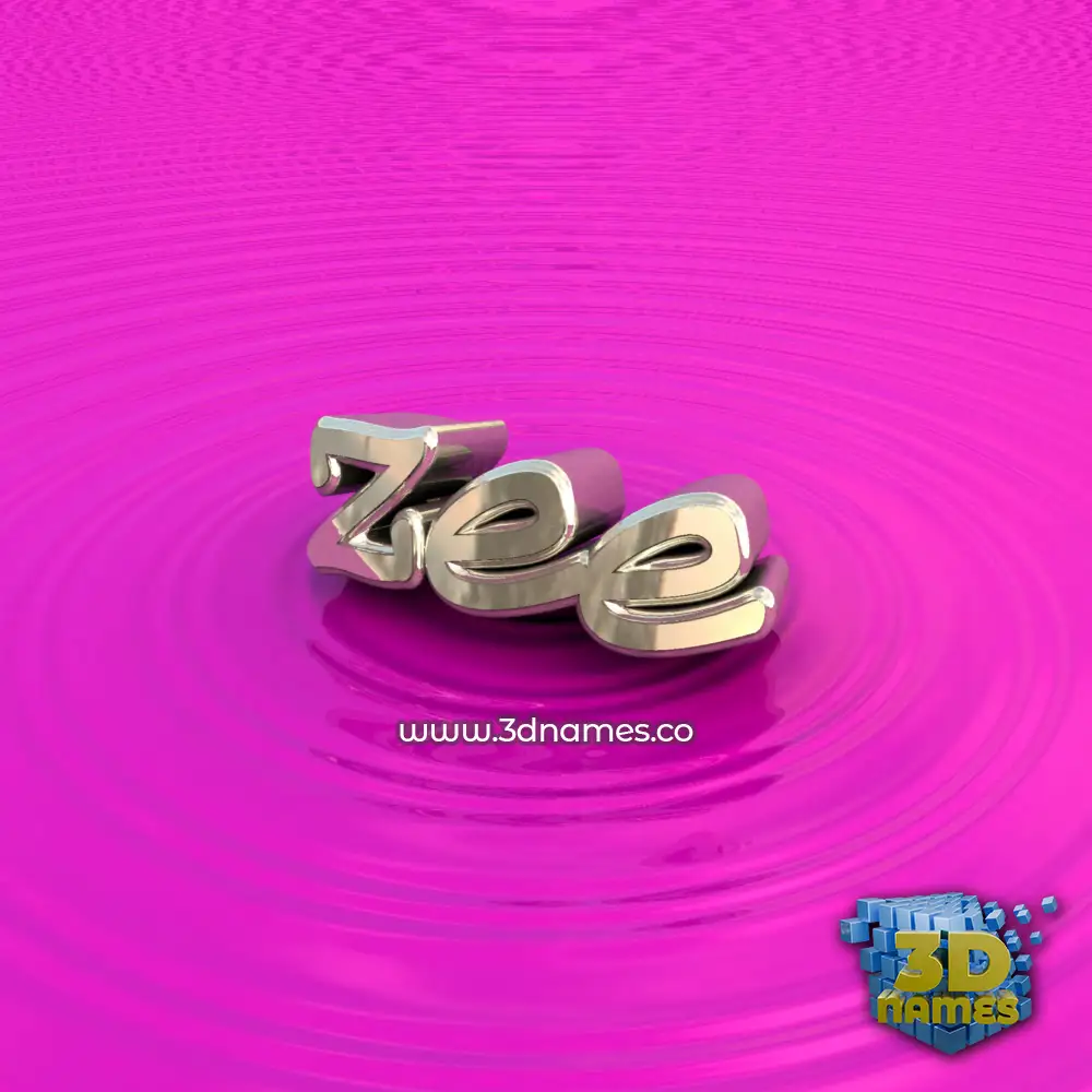 zee in Pink Graffiti style - 3D name wallpaper