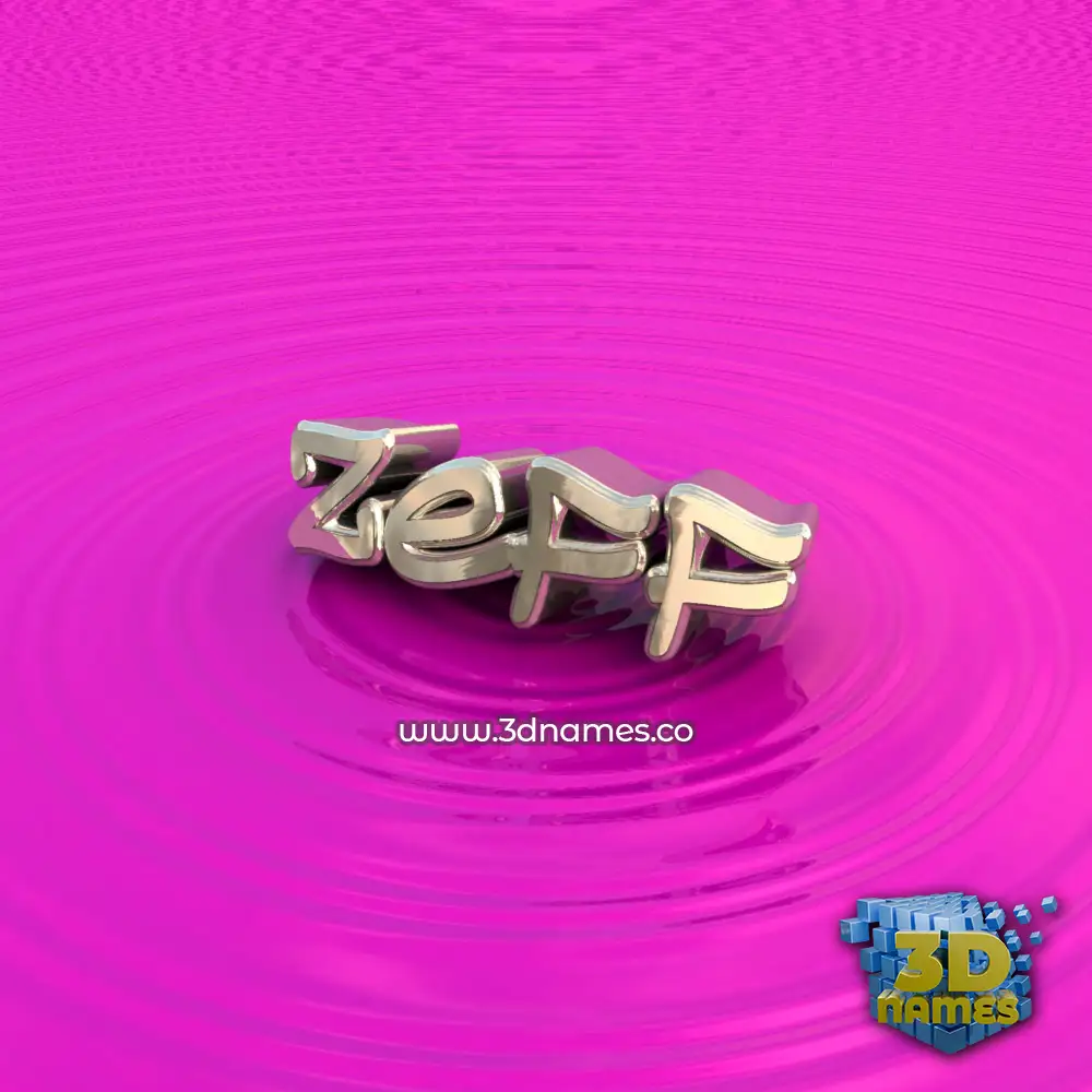 zeff in Pink Graffiti style - 3D name wallpaper