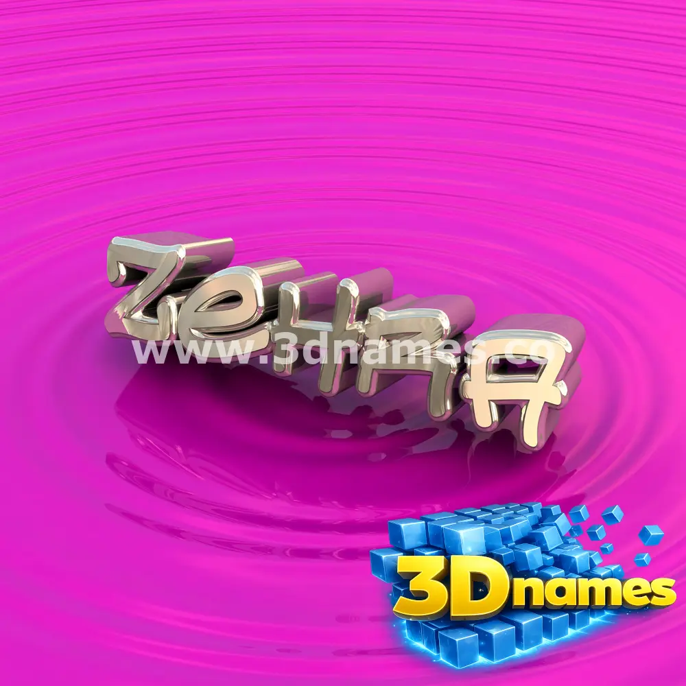 zehra in Pink Graffiti style - 3D name wallpaper