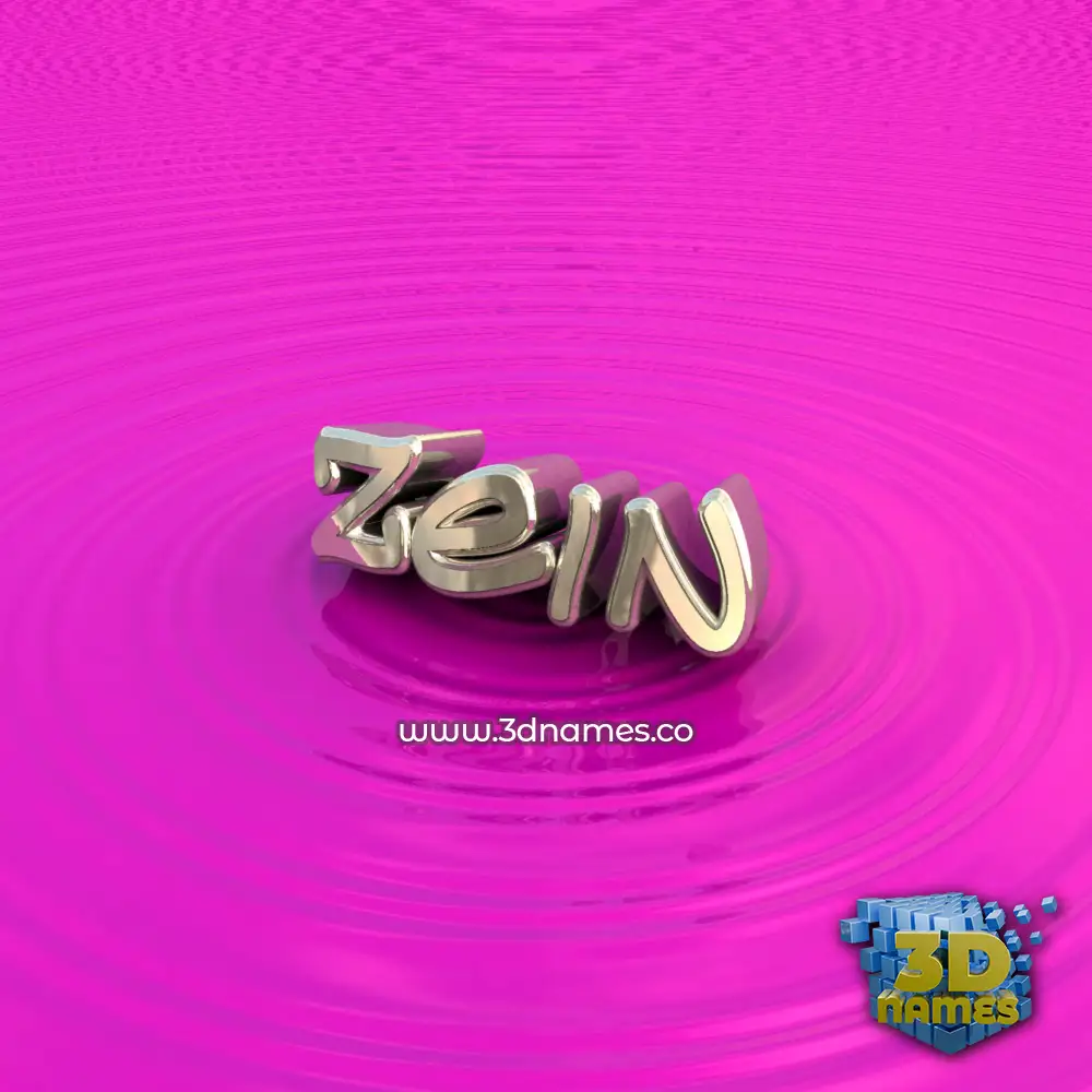 zein in Pink Graffiti style - 3D name wallpaper
