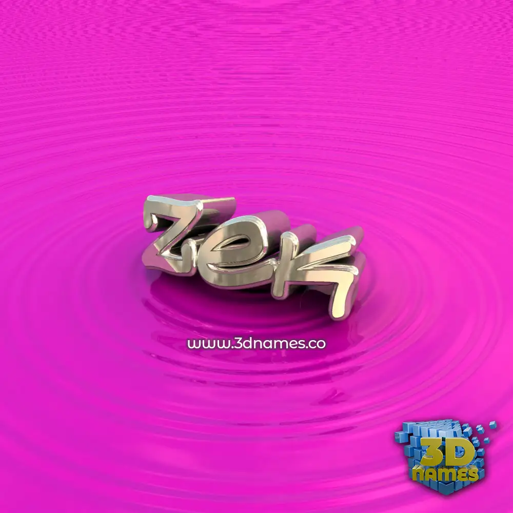 zek in Pink Graffiti style - 3D name wallpaper
