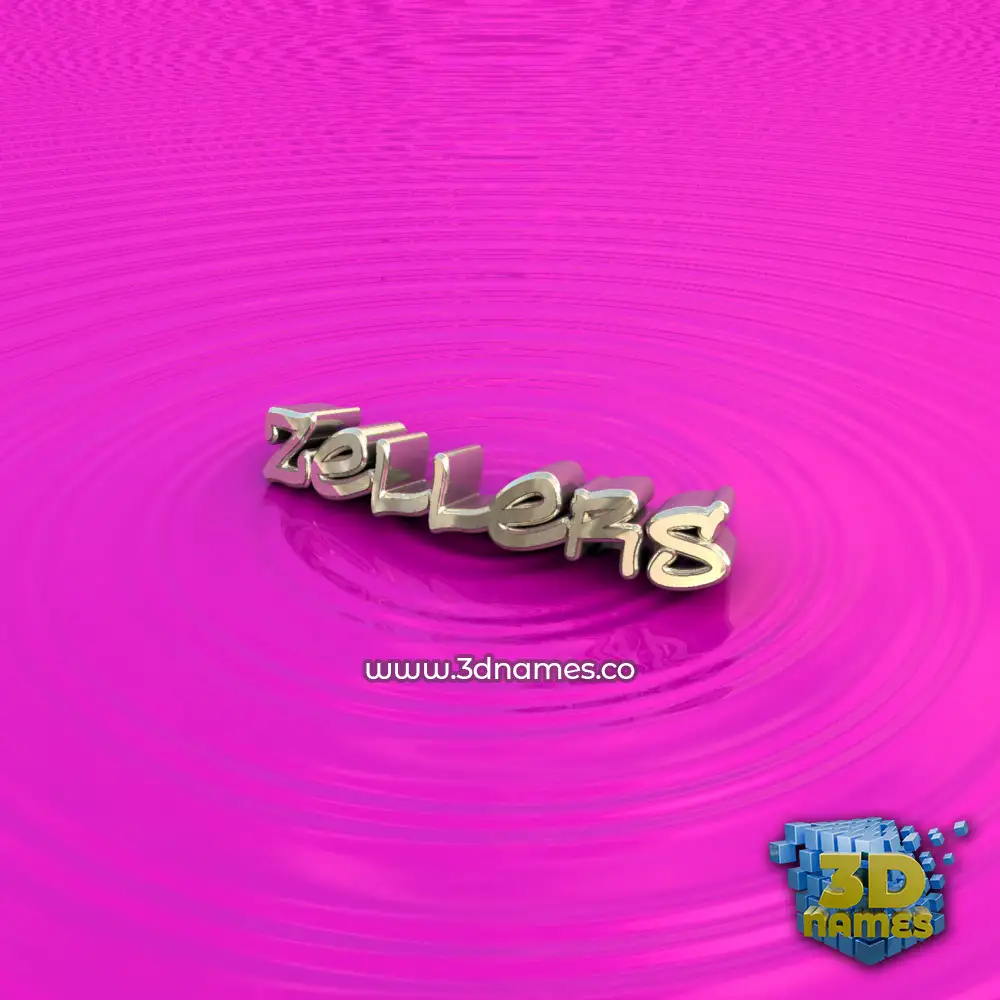 zellers in Pink Graffiti style - 3D name wallpaper