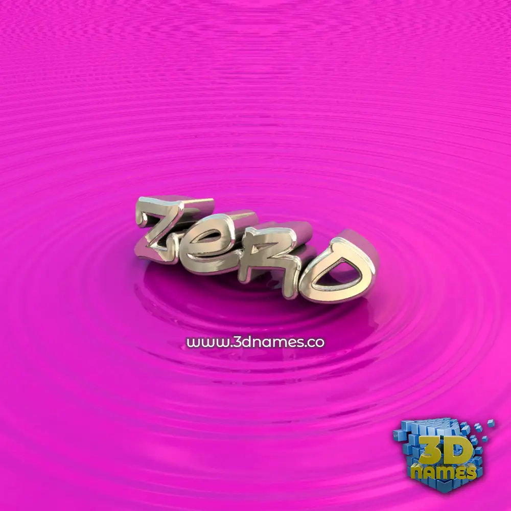 zero in Pink Graffiti style - 3D name wallpaper