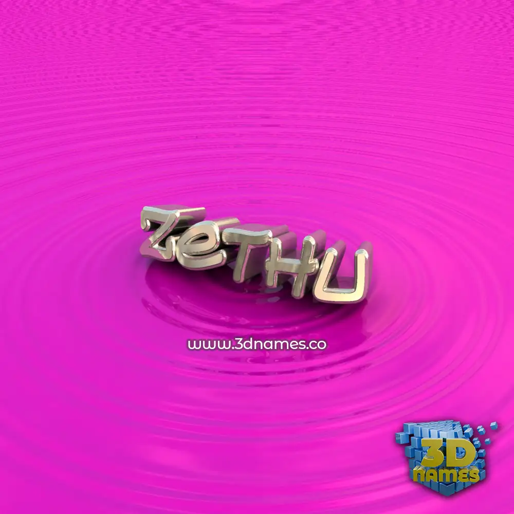 zethu in Pink Graffiti style - 3D name wallpaper