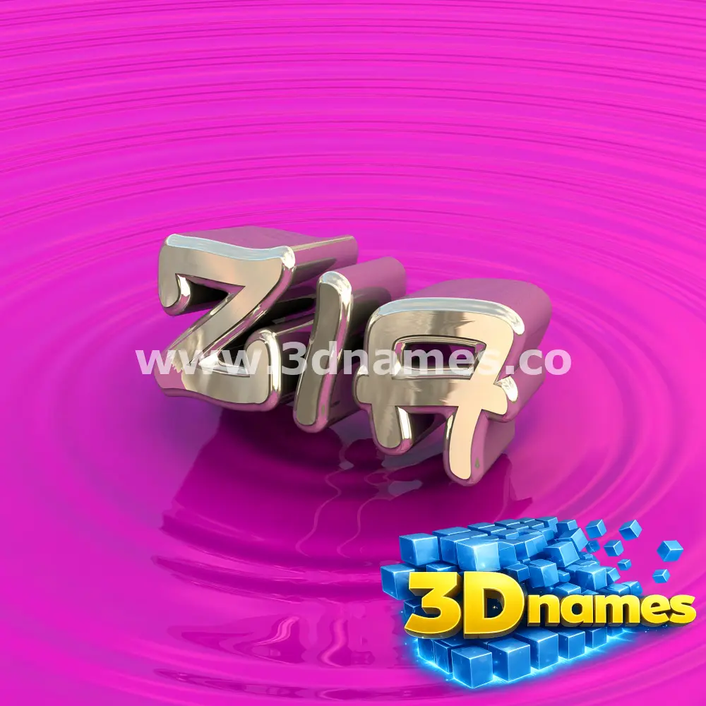 zia in Pink Graffiti style - 3D name wallpaper