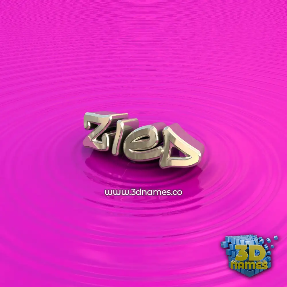 zied in Pink Graffiti style - 3D name wallpaper